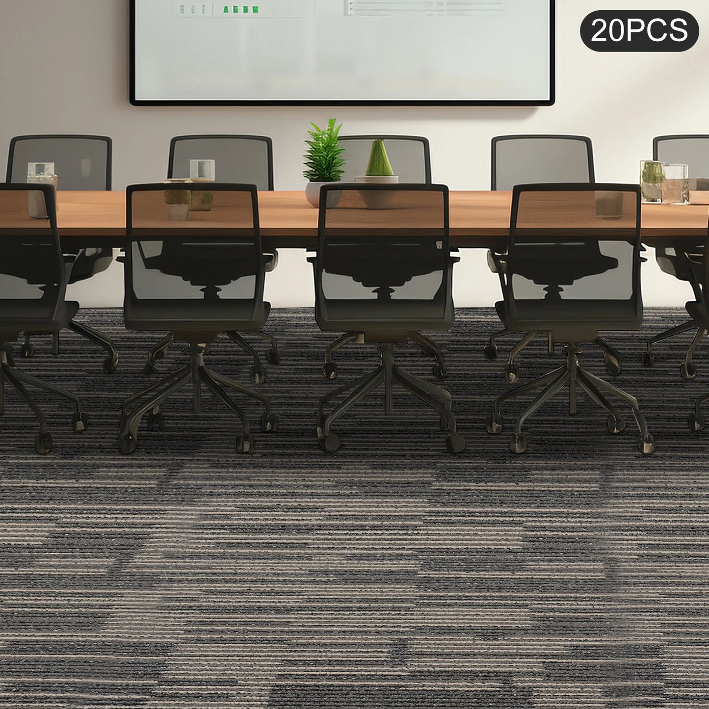 20Pcs Soft Padded Square Carpets 20x20" Washable Floor Mat Set