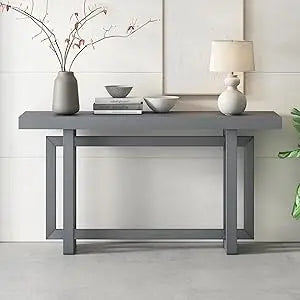 60 Inch Elegant Console Table Acacia Veneer Entryway Side Table