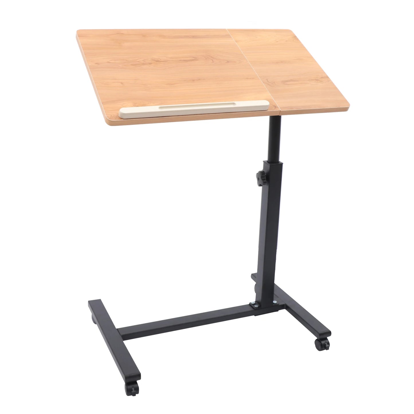 Adjustable Laptop Desk Rolling Mobile Stand 360° Rotating Workstation