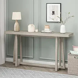 60 Inch Elegant Console Table Acacia Veneer Entryway Side Table