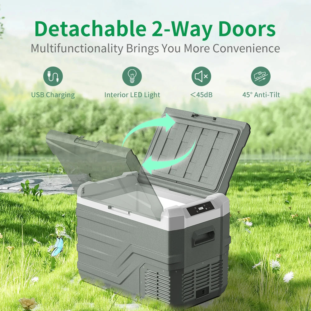 Ljustra Portable Car Refrigerator 25L 35L 45L 12V Compressor Freezer