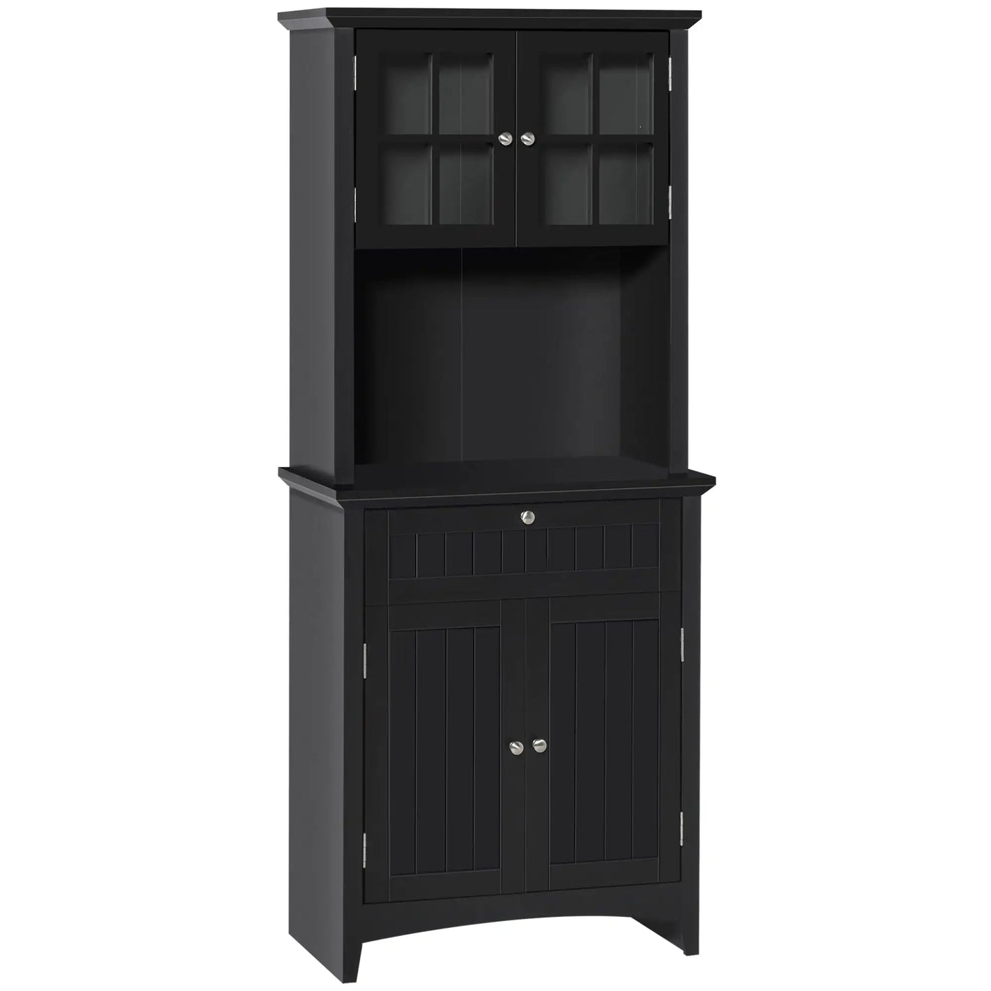 Elegant Buffet Hutch Kitchen Pantry Storage Cabinet with Microwave Space