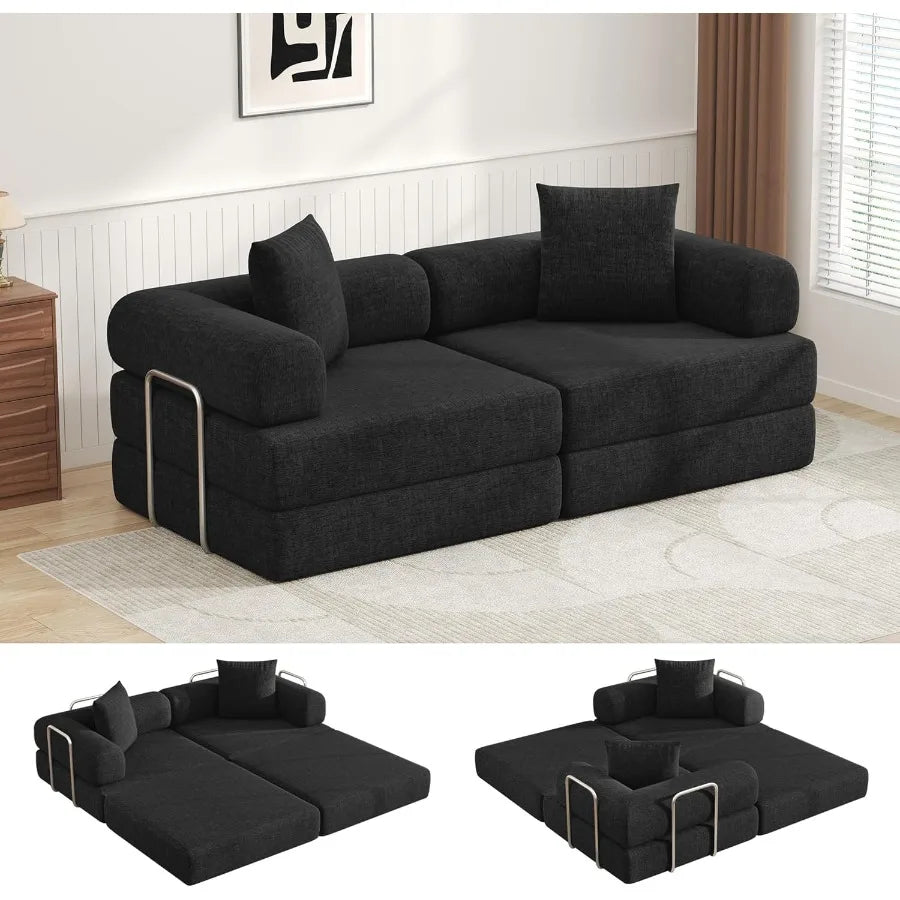 Folding S Sofa Bed Convertible Foam Floor Mattress Loveseat Couch