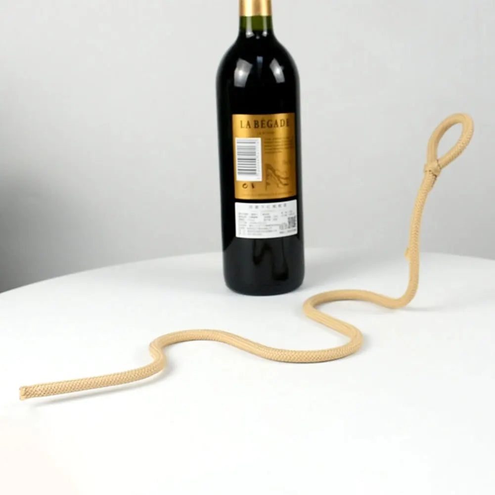 Creative Wine Bottle Holder Modern Rope Shaped Rack for Home Bar