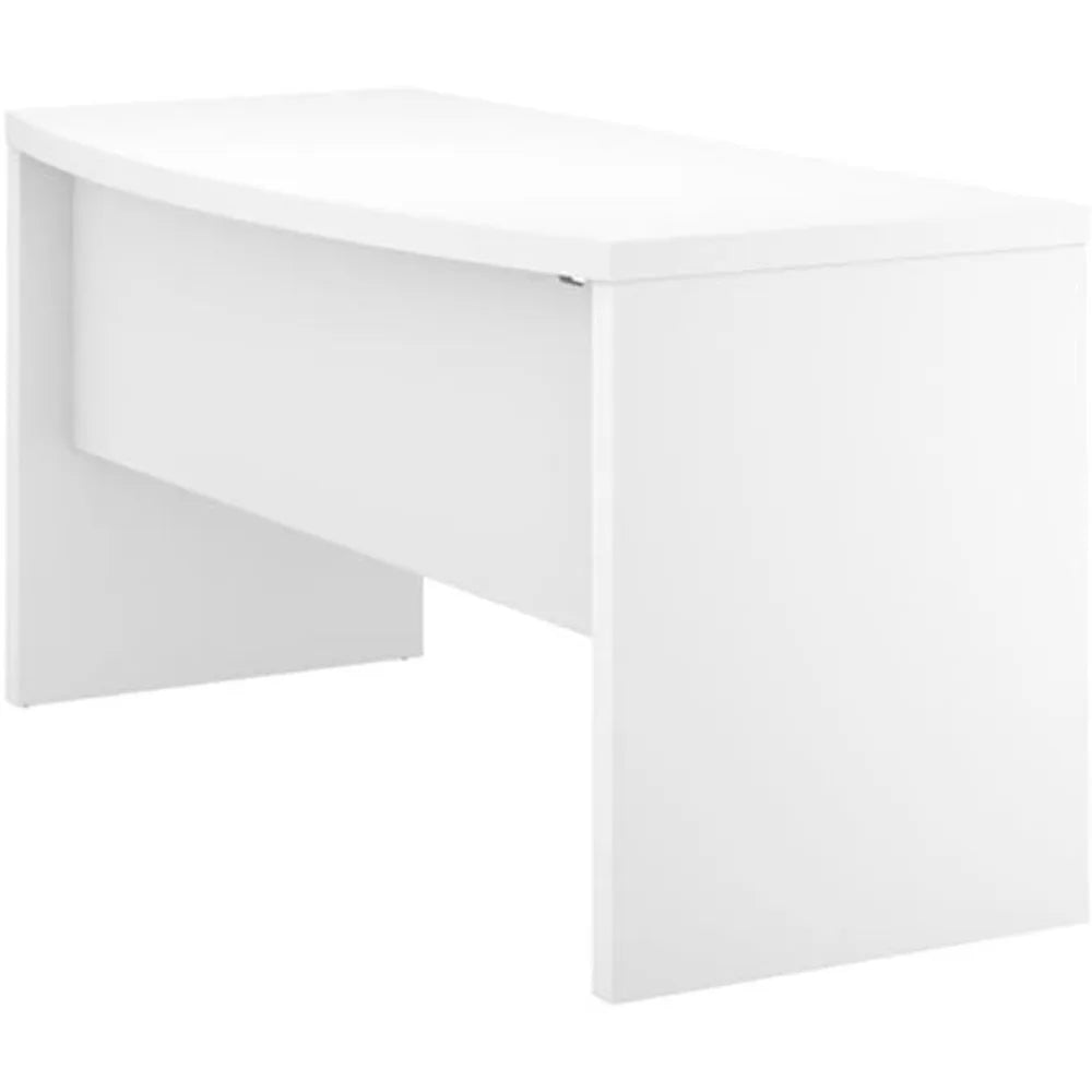 Bush Business Furniture Bow Front Desk Modern Office Computer Table