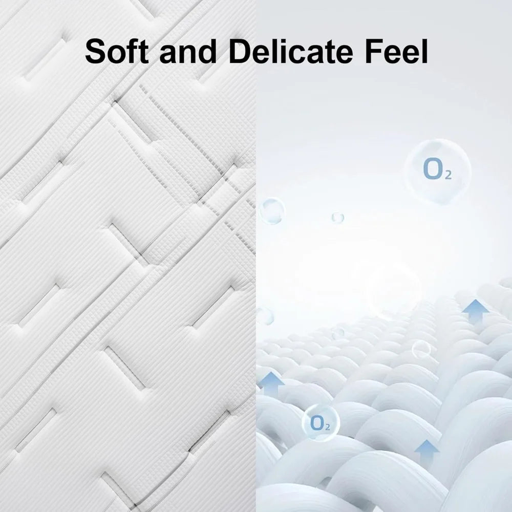 Ljustra Hybrid Mattress Queen Size 14 Inch Memory Foam Pocket Coils