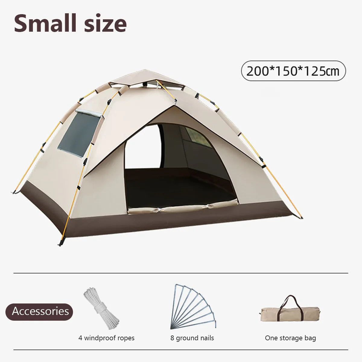 Outdoor Folding Tent 2-4 People Quick Automatic Opening Waterproof