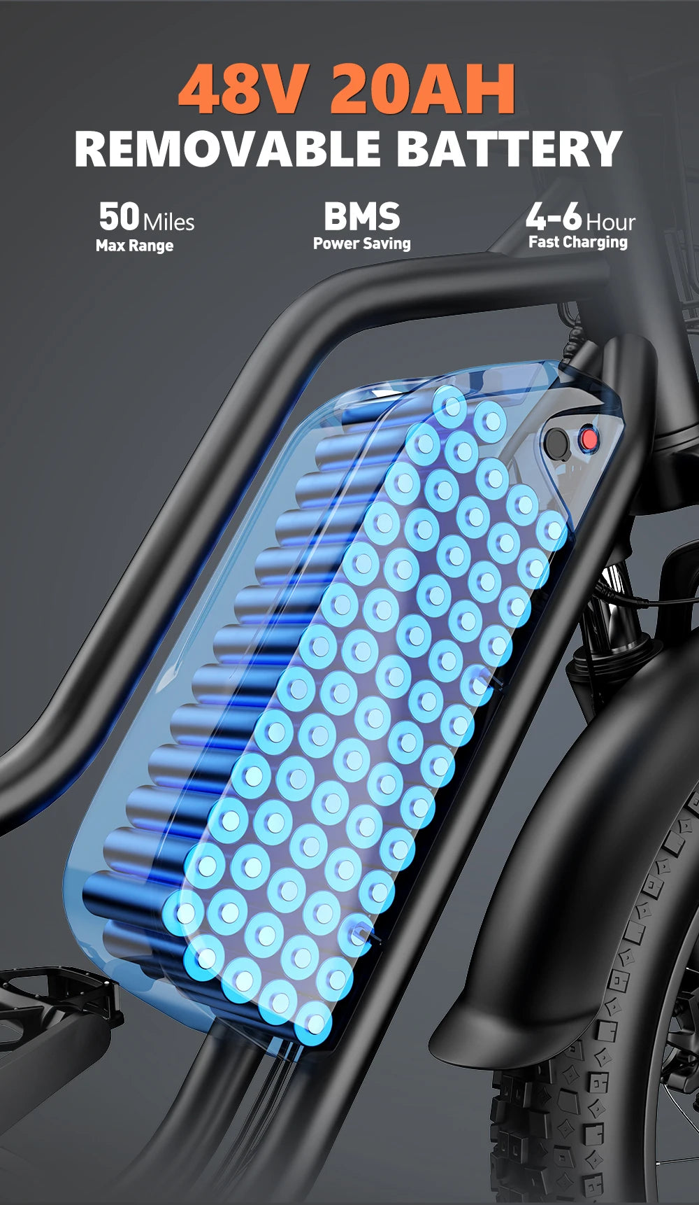 Ljustra LD20 Adult Electric Bike 1500W 32MPH 48V Mountain E-Bike