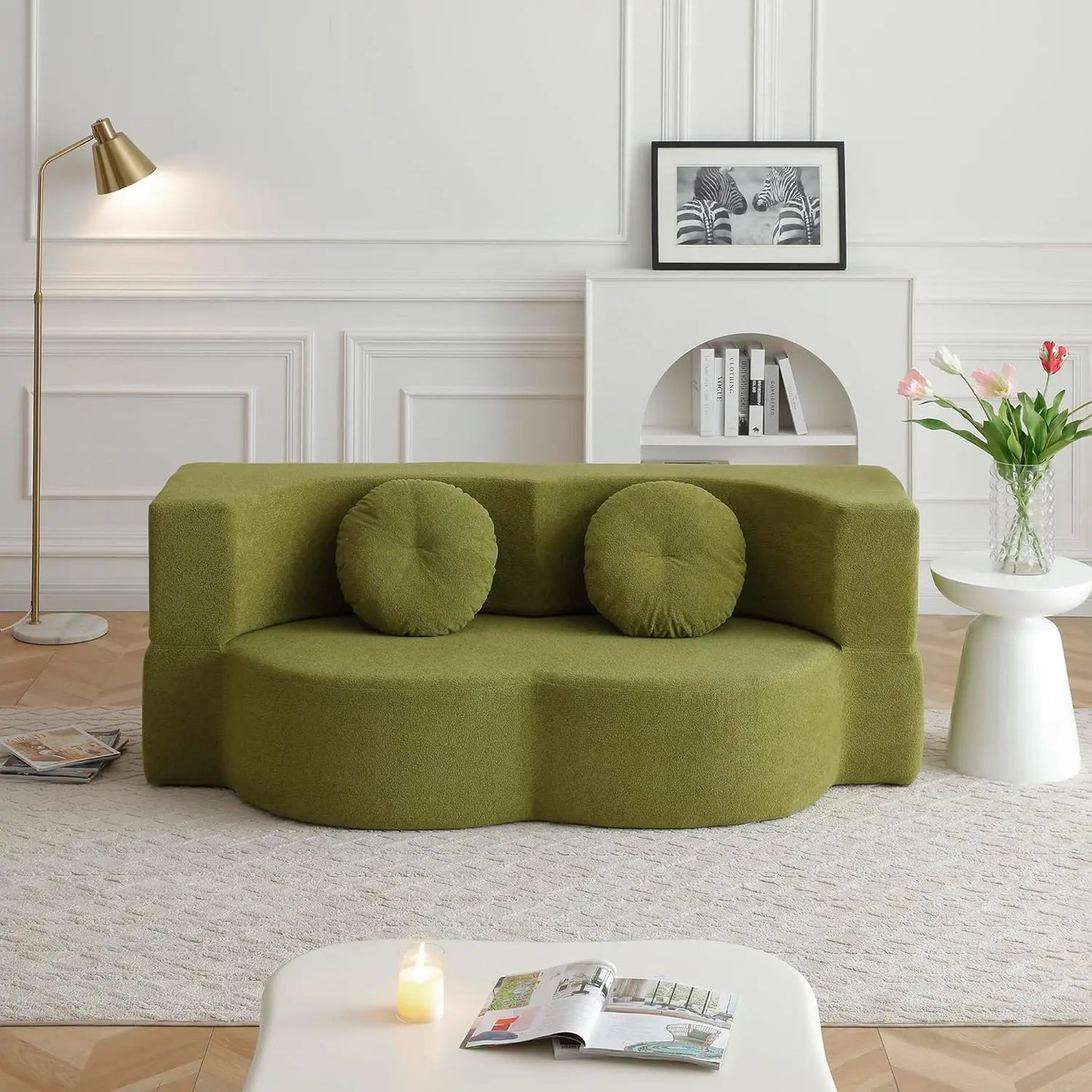 Ljustra Convertible Folding Sofa Bed Memory Foam Sleeper Couch