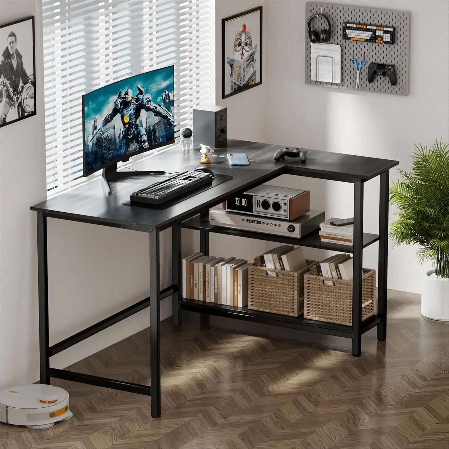 L Shaped Desk Home Office Computer Desk Gaming Desk Corner Table