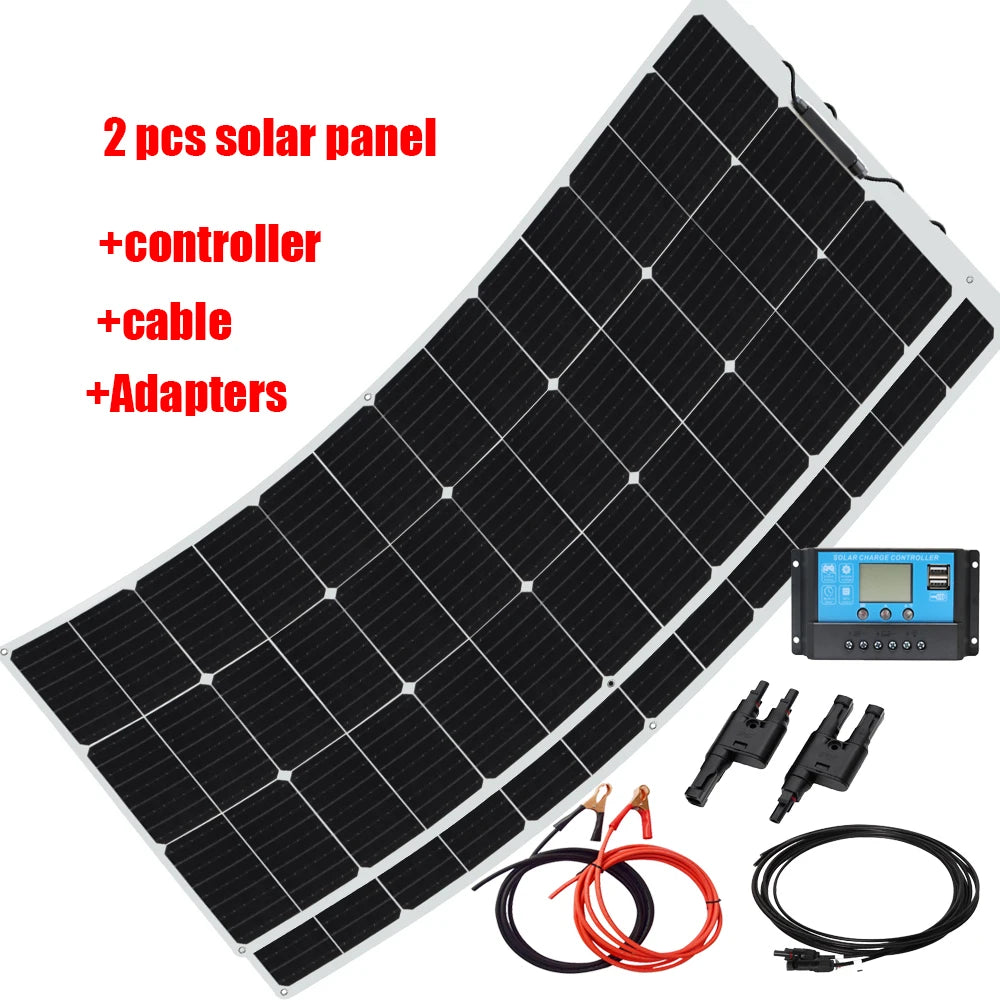 Ljustra Flexible Solar Panel 100W 150W 200W 300W for Camping Home Car