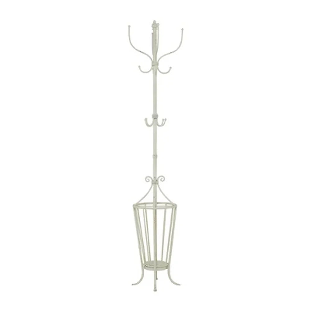 Farmhouse Metal Coat Rack with Umbrella Stand 13 Hooks Freestanding Storage