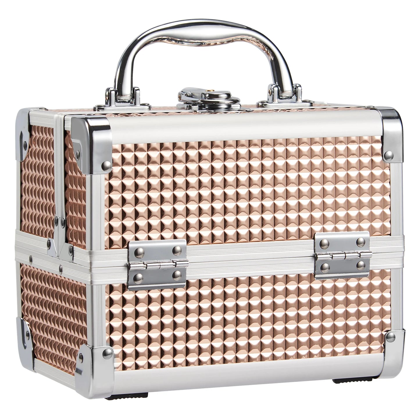 Ljustra Portable Unicorn Makeup Case with Lock Mirror and Trays Storage Box