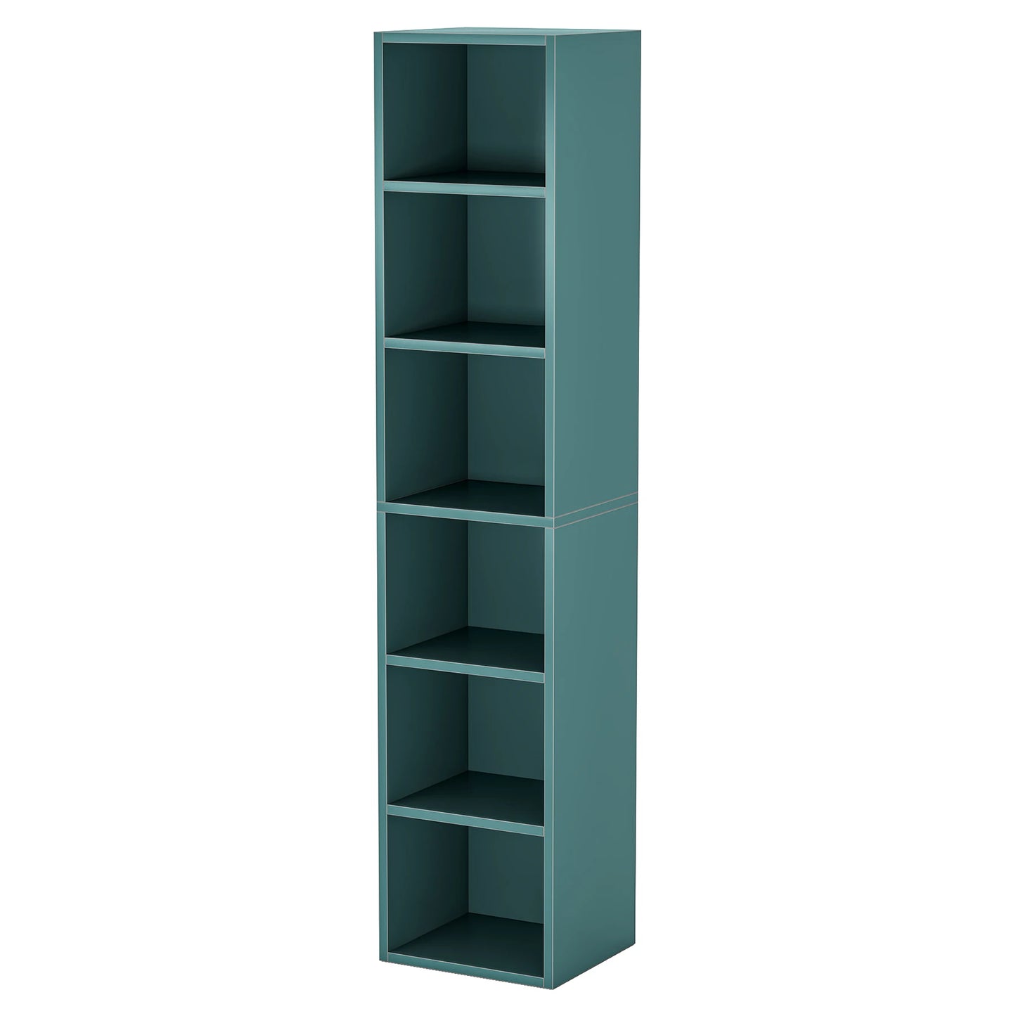 Ljustra 70.9 Inch Tall Narrow Bookcase Modern White Corner Storage Shelf