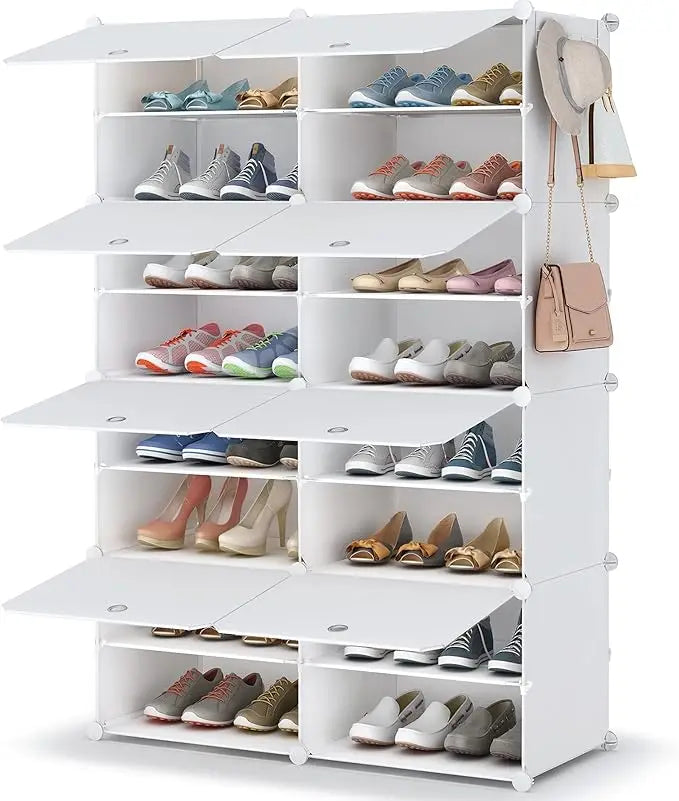 8 Tier Shoe Rack Storage Organizer for 32 Pairs Closet Entryway