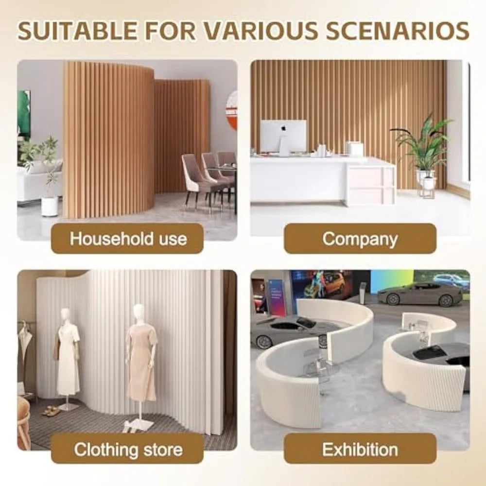 Custom Folding Paper Room Divider Lightweight Freestanding Privacy Screen