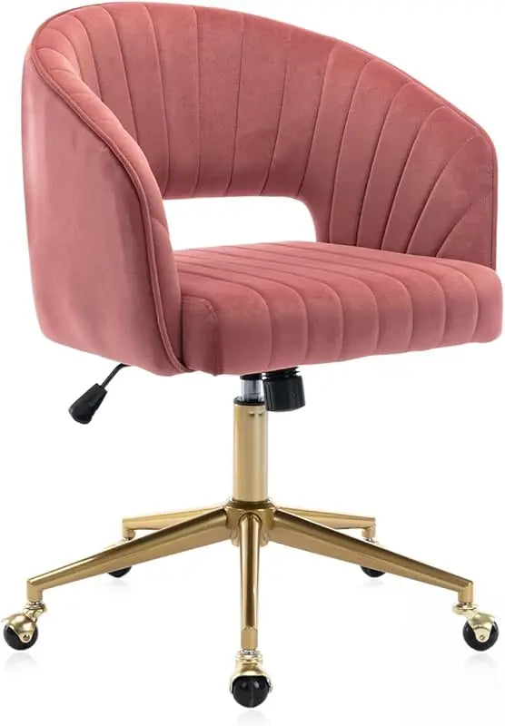 Modern Adjustable Office Desk Chair Swivel Vanity Chair with Wheels