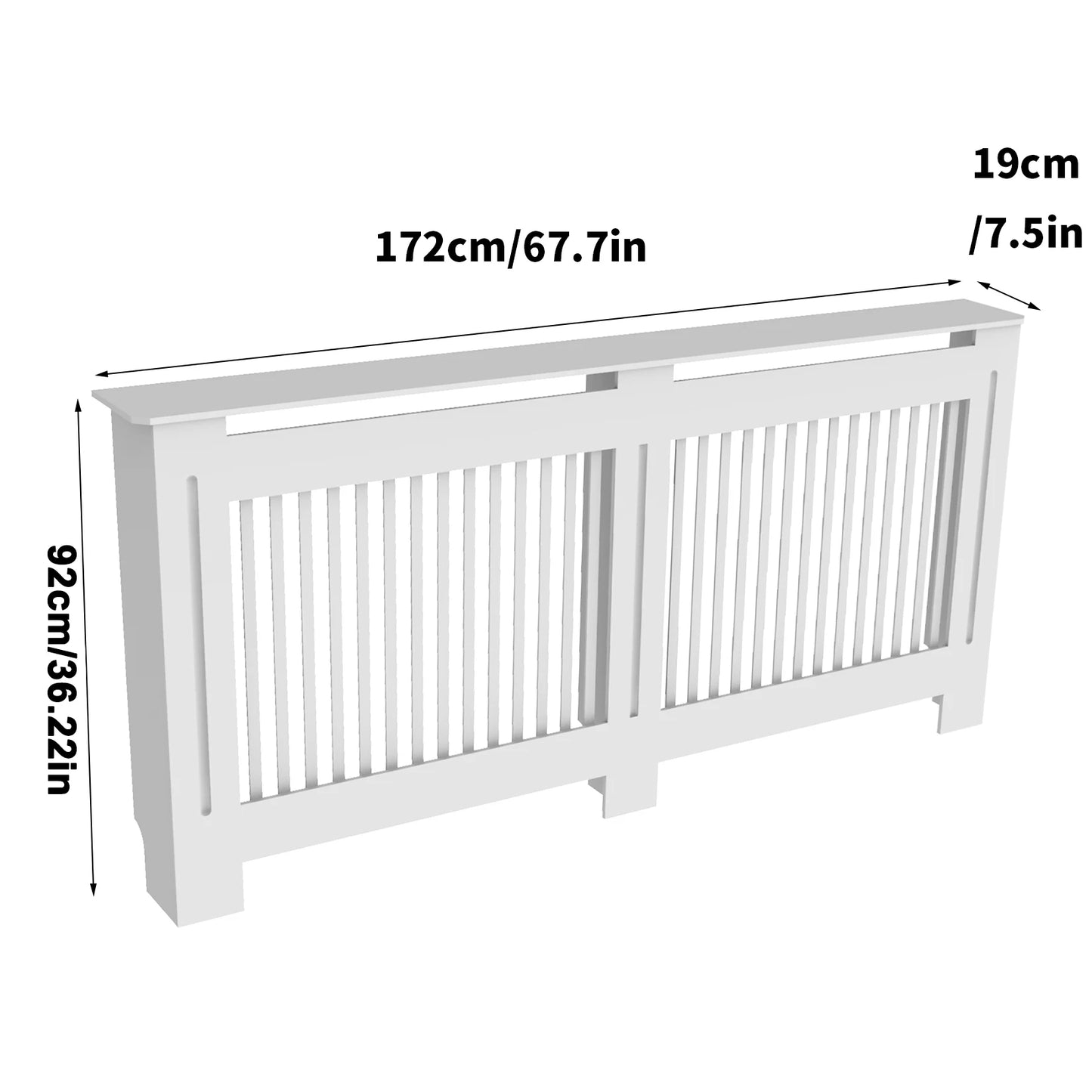 Modern White Radiator Cover MDF Wall Cabinet for Home Living Room