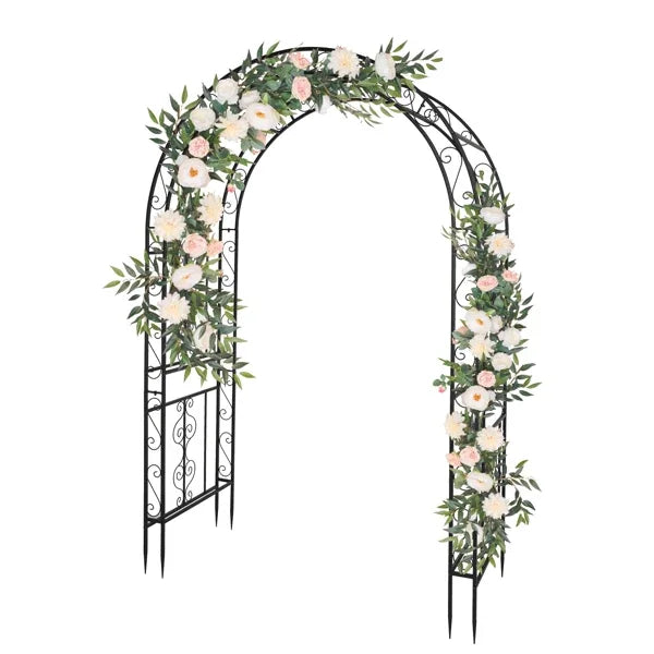 Double Layer Iron Art Arch Garden Trellis Pergola for Climbing Plants