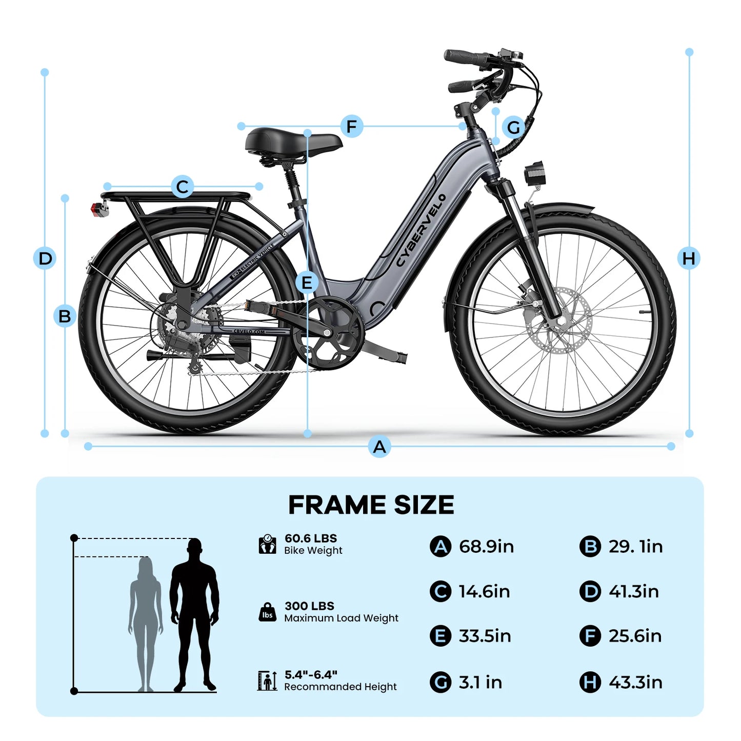 Ljustra 26 Inch Electric Bike 1000W Peak 80 Miles Removable Battery