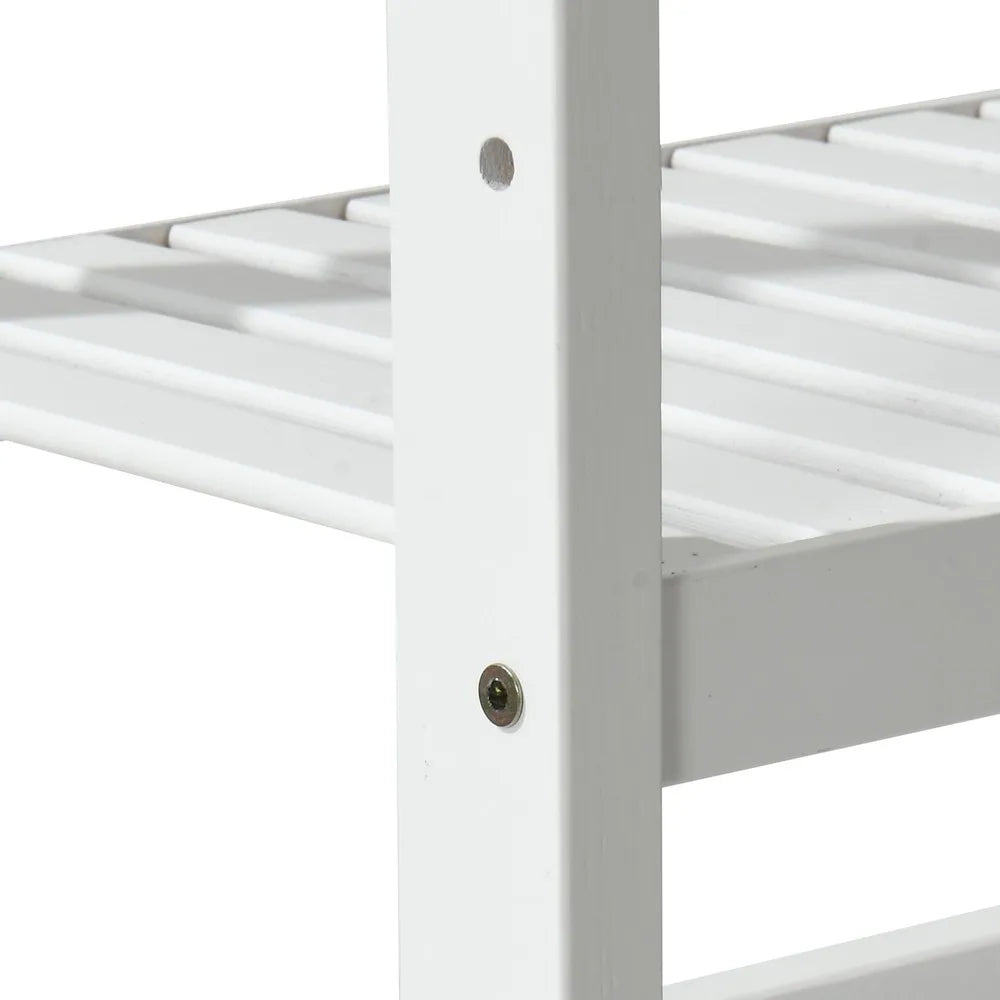 Bamboo Over The Toilet Bathroom Storage Cabinet Rack 4 Tier Shelves