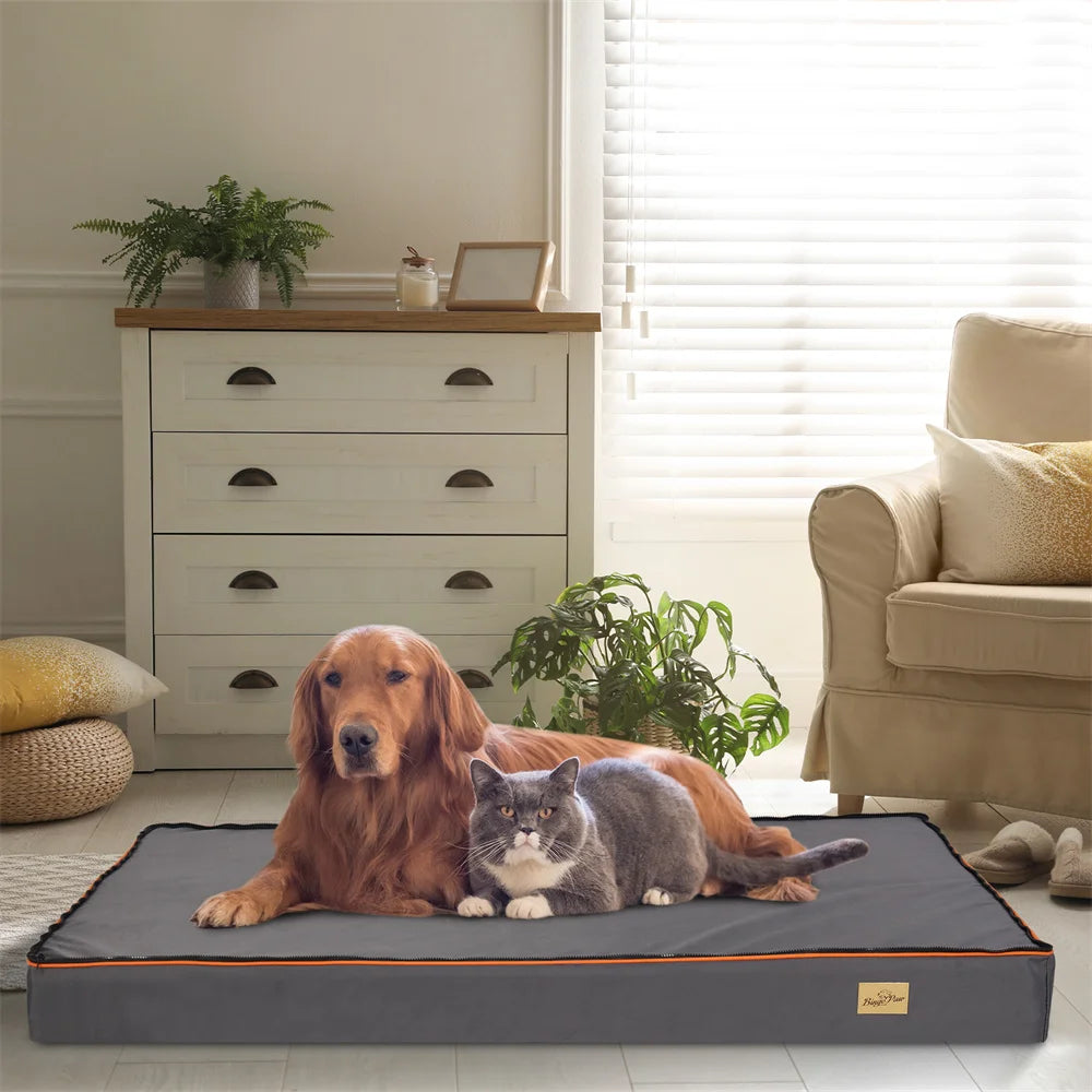 Premium Orthopedic Memory Foam Dog Bed Waterproof Washable Jumbo Mattress