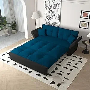 Ljustra 74.8" Queen Pull Out Sofa Bed Luxury Velvet Convertible Couch