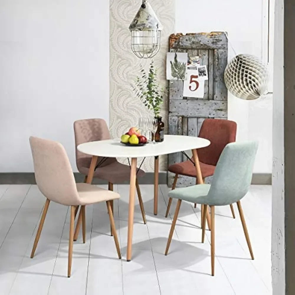 Oval Round Mid Century Modern Dining Table for Kitchen Living Room Bistro