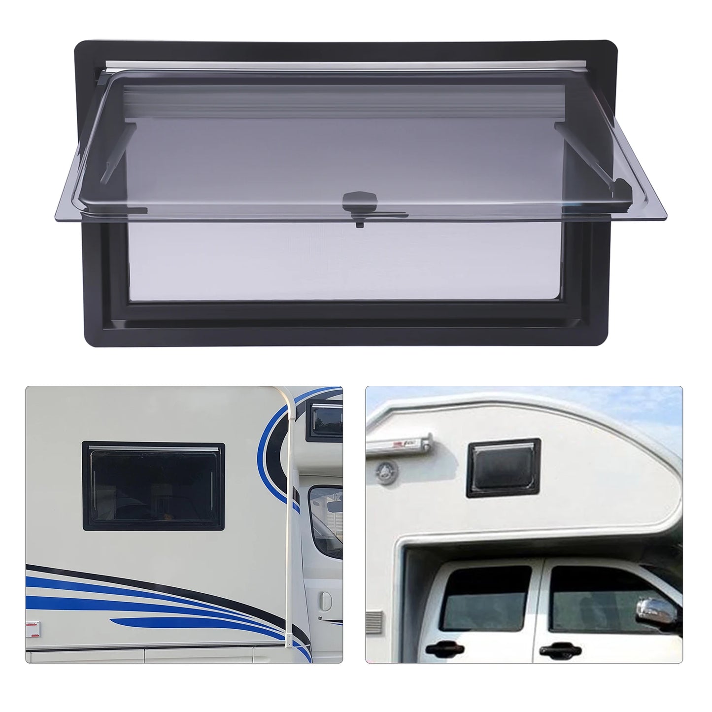 Caravan Sliding Ventilation Window 900x500mm Camper Skylight with Blind
