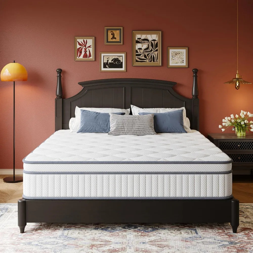 Ljustra Twin Mattress 8 Inch Hybrid Gel Memory Foam Pocketed Springs