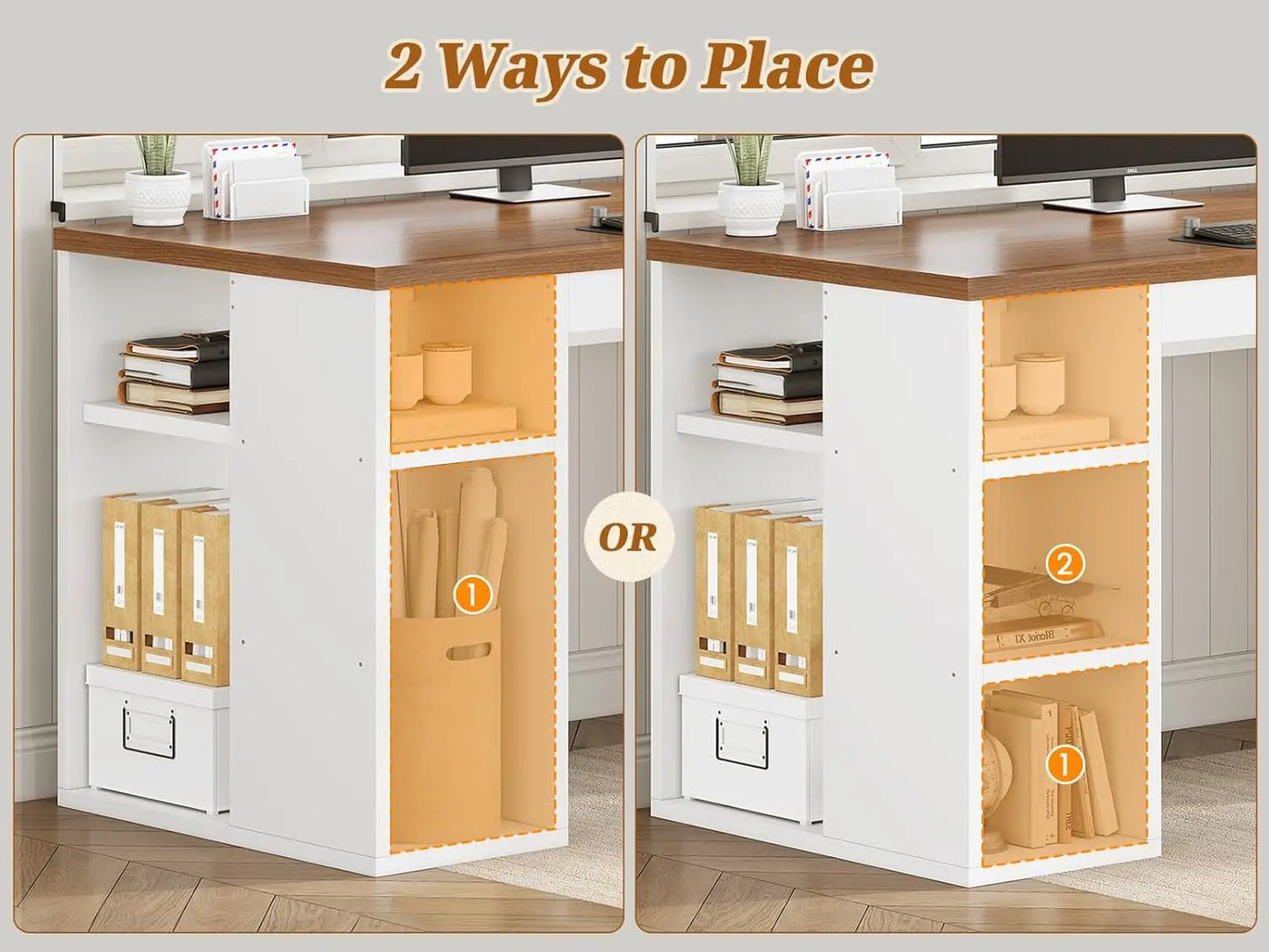 96.5 Inch Computer Desk for 2 Person Home Office Gaming Writing Desk