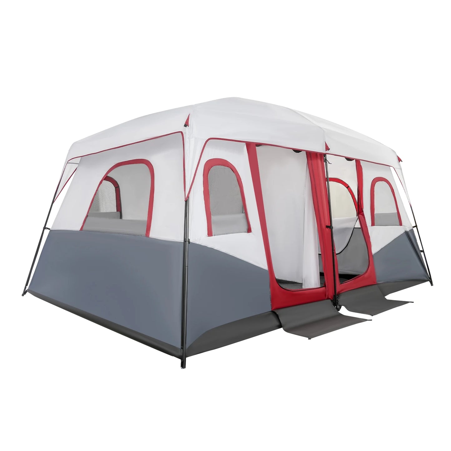 Outdoor Camping Tent for 8-12 People with Storage Pocket and Zippers