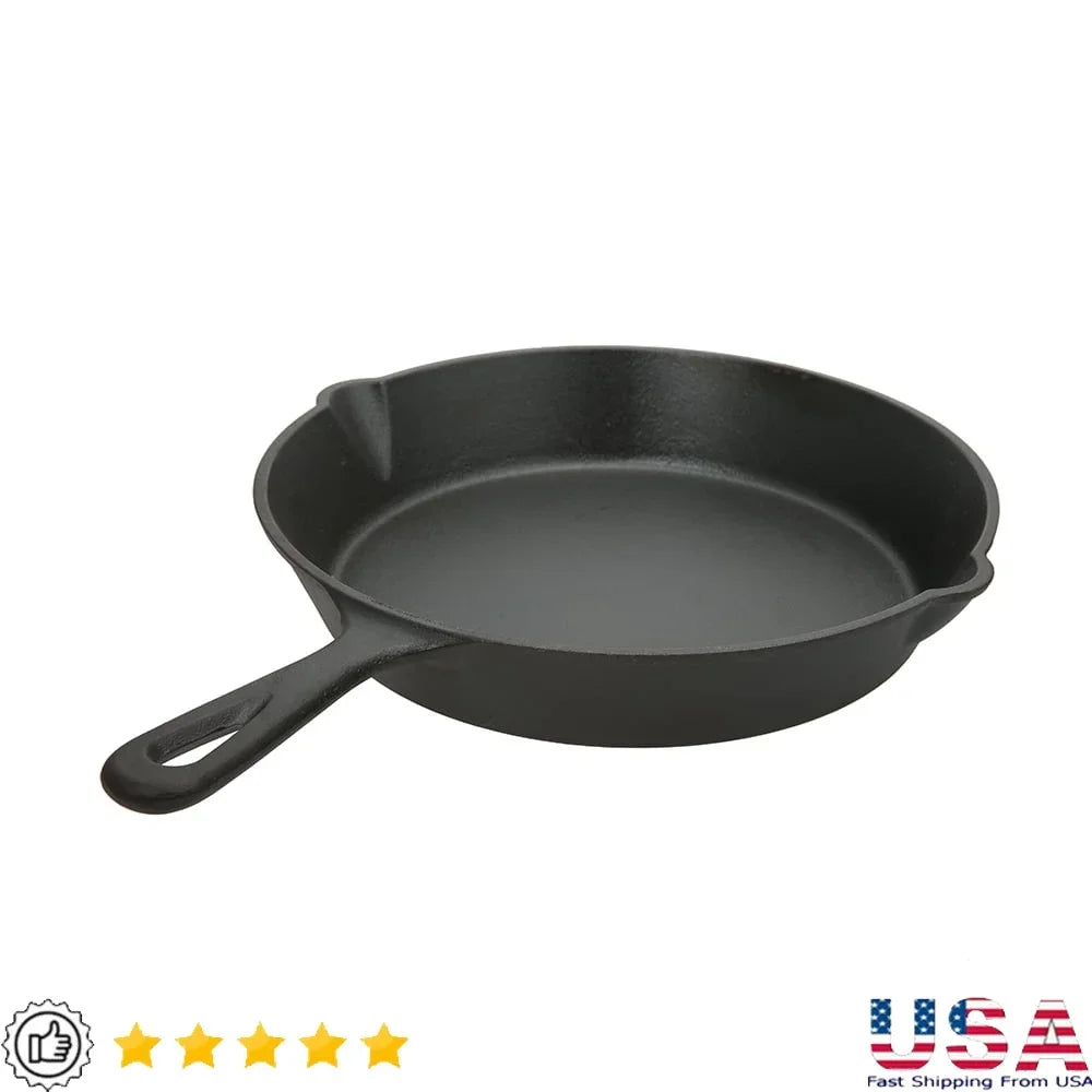 Ljustra Nonstick Cast Iron Skillet Oven Safe Pre-Seasoned Induction Cookware