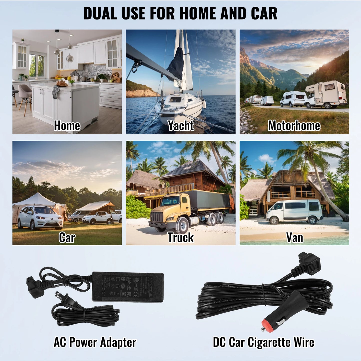 Portable Car Refrigerator 8L to 75L Bluetooth Adjustable Temp for Camping