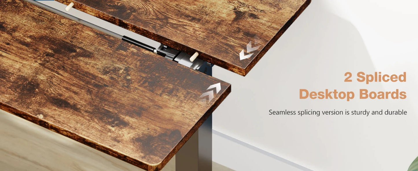 Ljustra Electric Height Adjustable Desk 63x24 Inch Ergonomic Workstation