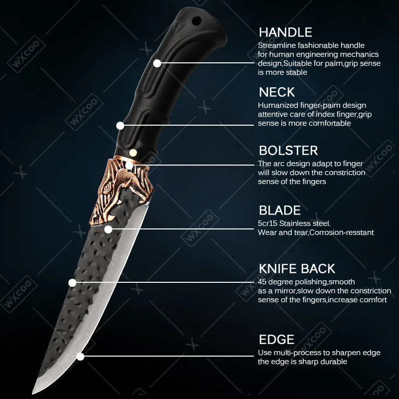 8PC Professional Kitchen Chef Knife Set Stainless Steel Cooking Cutting Tools