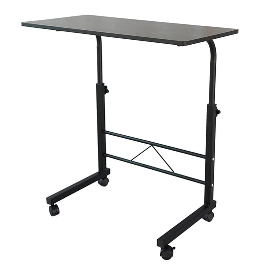 Adjustable Mobile Black Pipe Rack Computer Desk Modern Side Table