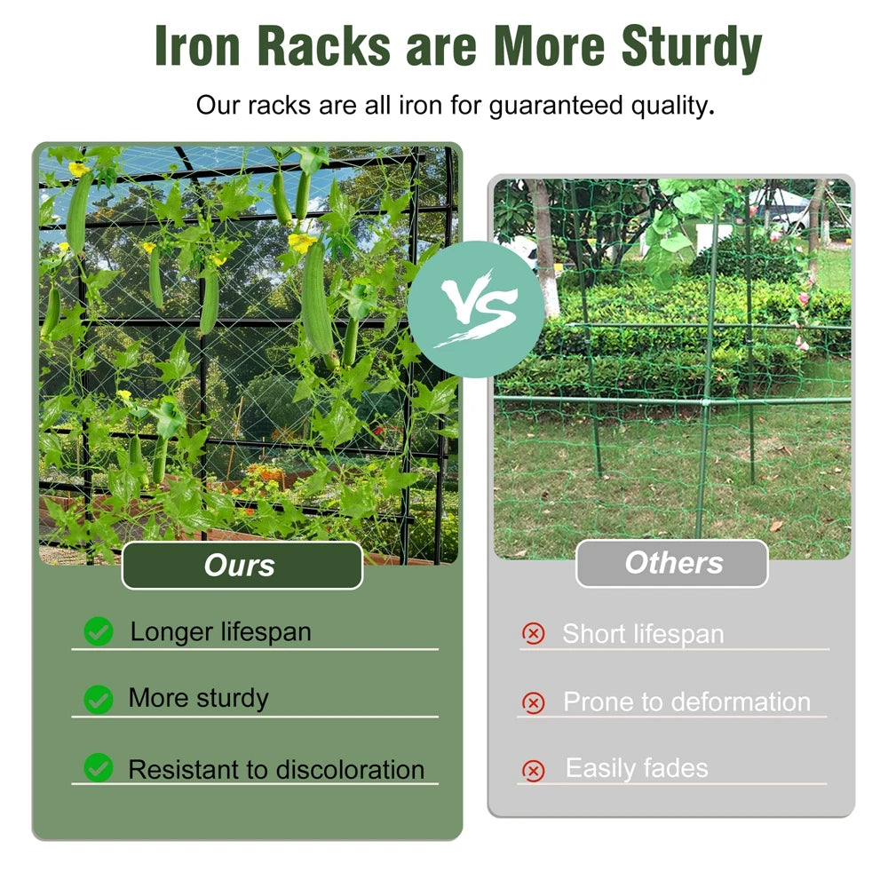 U-Shaped Metal Garden Trellis Support Frame for Climbing Plants