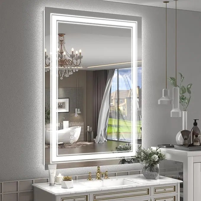 Ljustra LED Bathroom Mirror Dimmable Anti-Fog Shatterproof Backlit