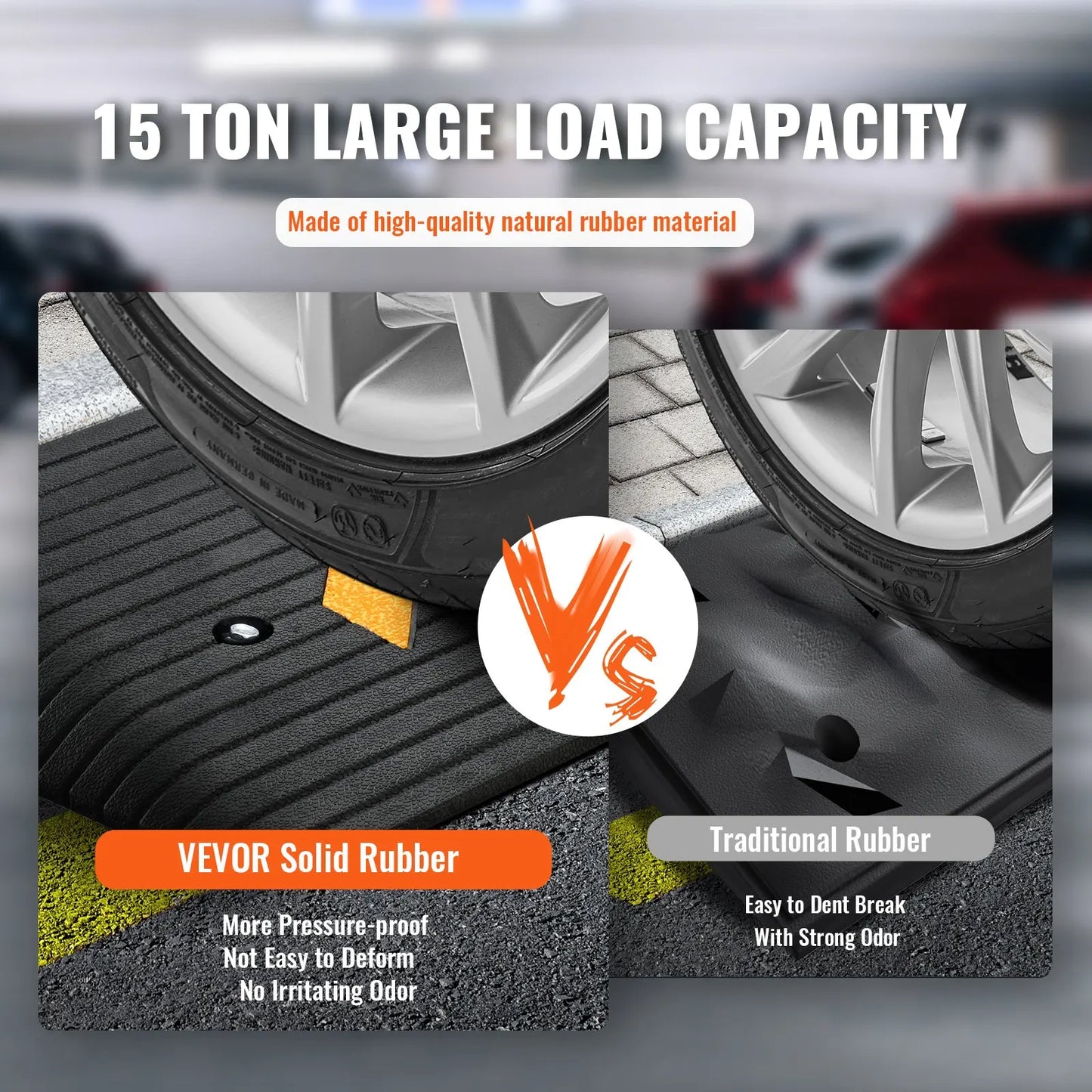 Rubber Threshold Ramp Heavy Duty Non-Slip Car Ramp 33069 Lbs Load