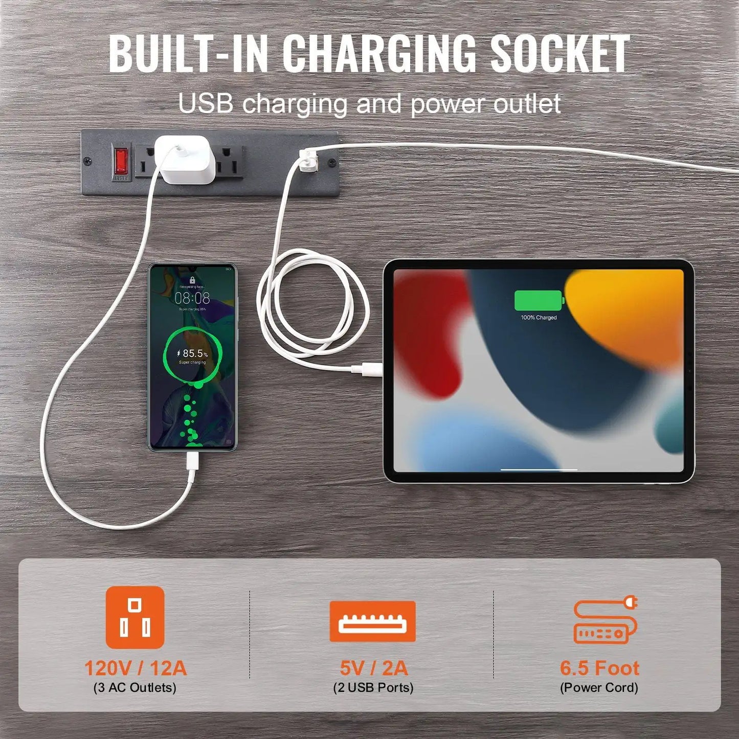 47 Inch Industrial Bar Cabinet Wine Table Sideboard Buffet Storage