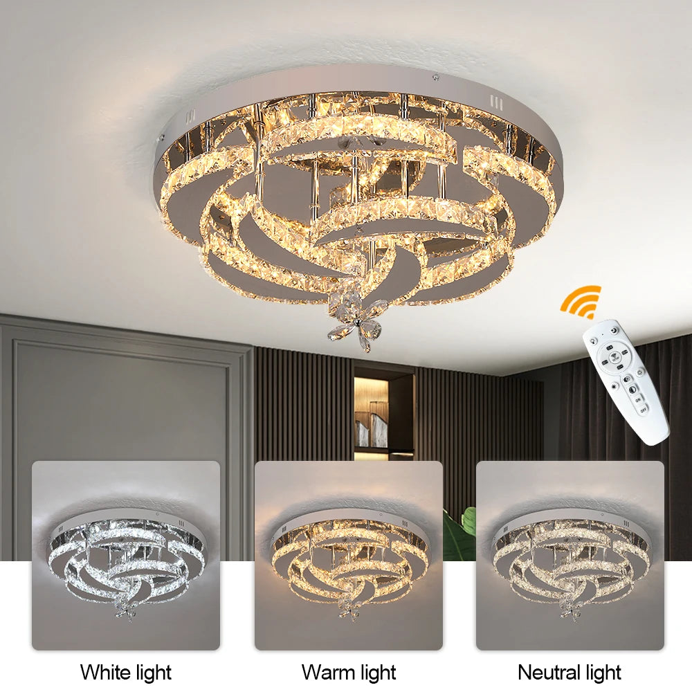 Luxury K9 Crystal Chandelier Modern Ceiling Lamp Pendant Light Decor