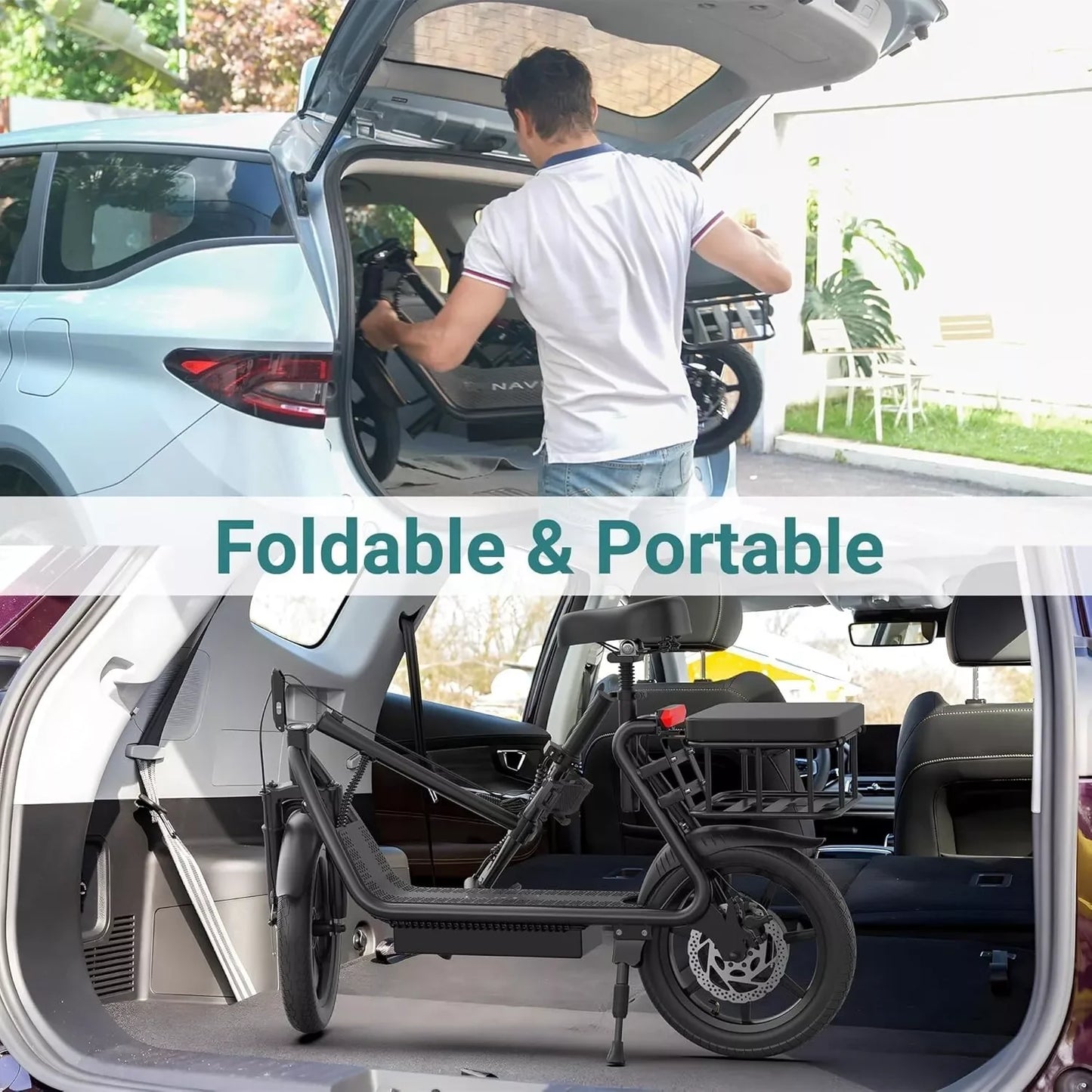 Ljustra 500W 14inch Electric Bicycle 10.4AH Battery 28Miles 22MPH Max Speed