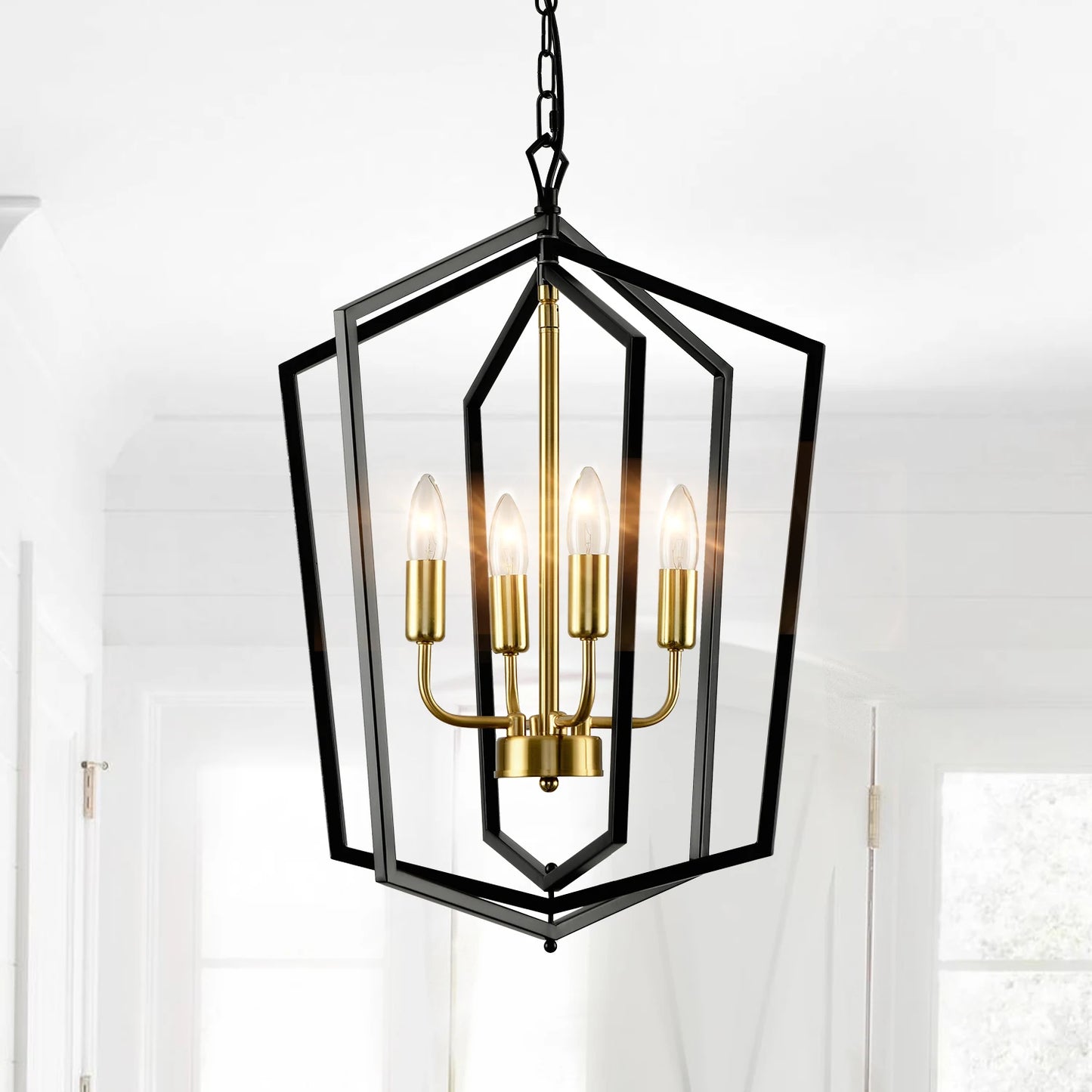Luxury 4 Light Chandeliers Industrial Pendant Lighting Kitchen Dining Room