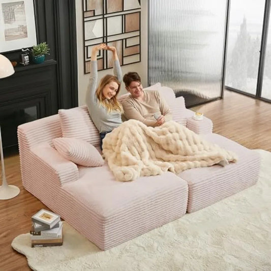 Ljustra 67 D Boneless Couch Oversized Comfy Lounge Chair Indoor Armrests