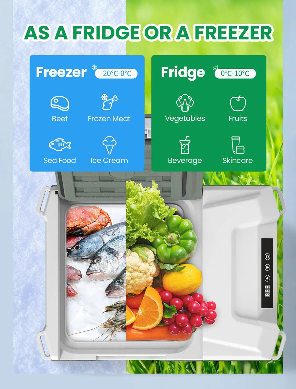 Alpicool NL9 Portable Refrigerator 12V 24V Mini Freezer for Camping