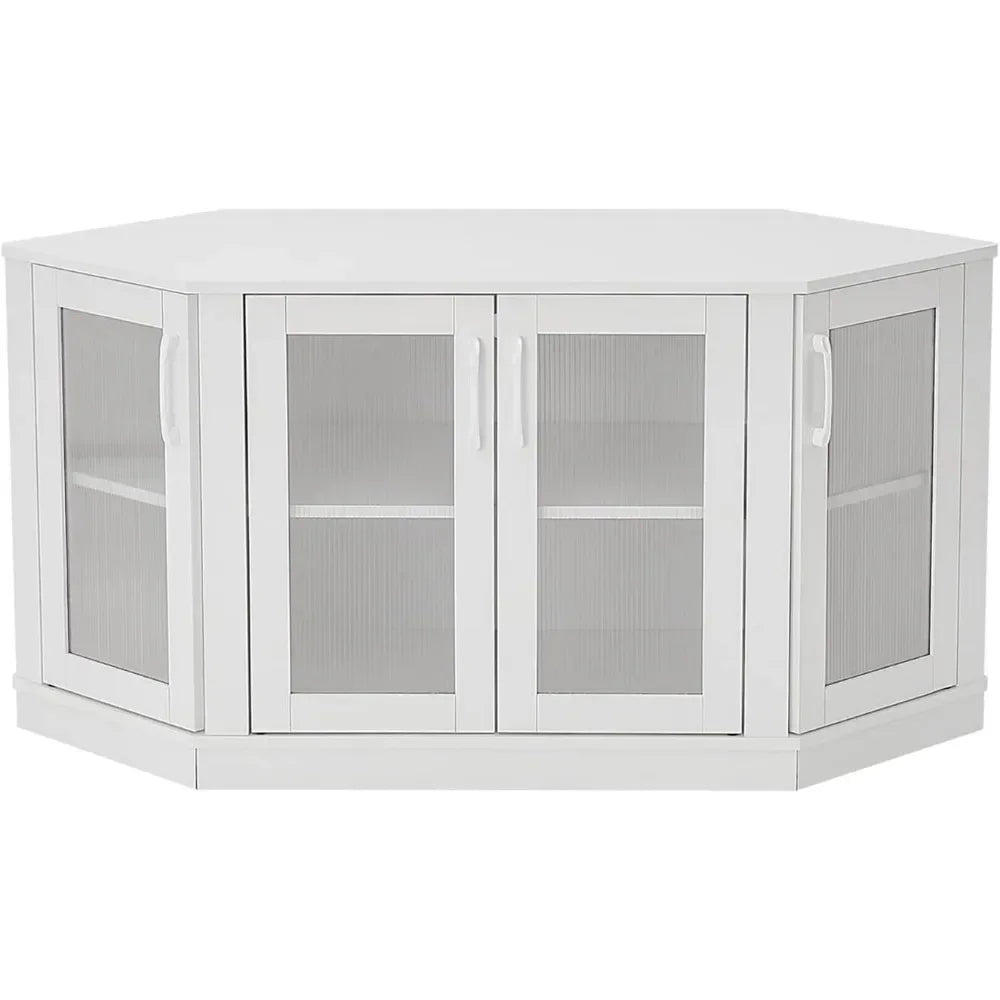 Corner TV Stand 47 Inch Media Console Storage for TVs Up to 51 Inch