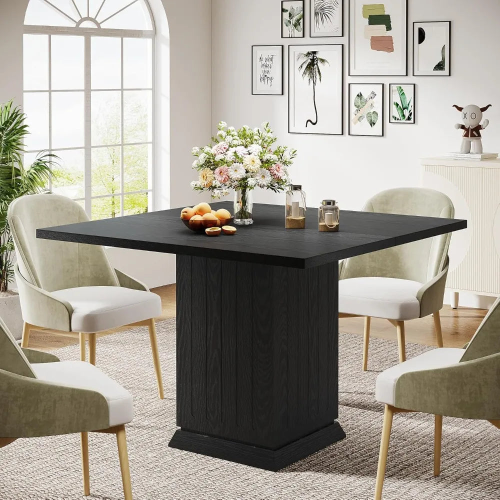 Modern Engineered Wood Small Square Kitchen Dining Table for 4