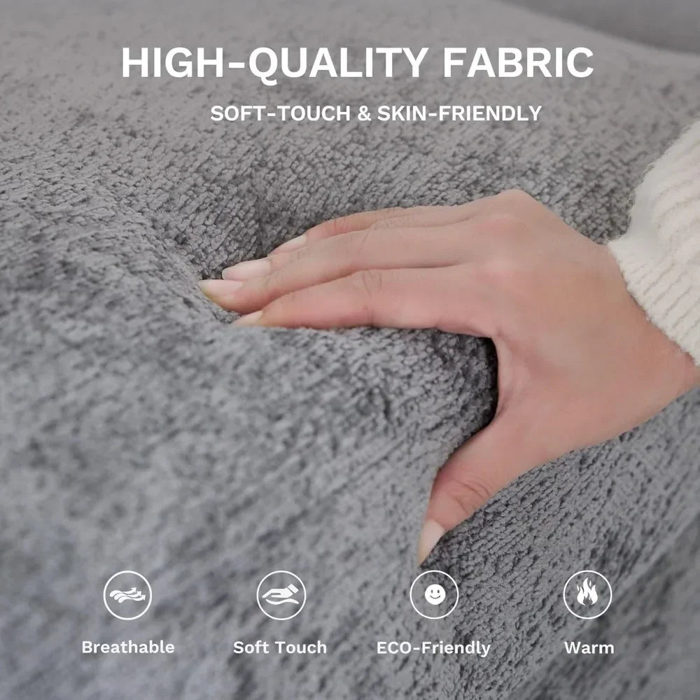 Ljustra 118 Inch U Shaped Sectional Sofa Ottoman Side Table Brown