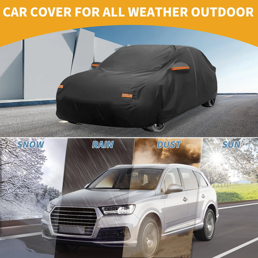 All Weather Car Cover for Volvo S60 Sedan with Left Zipper 190T-Pu